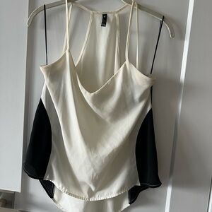 Cream and Black summer Top